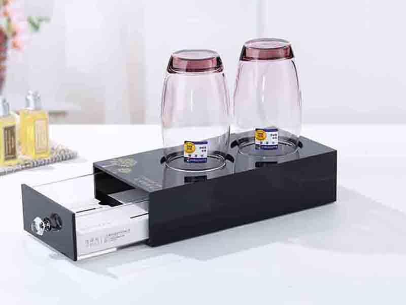 酒店用品黑色亞克力牙具盒廠家定制